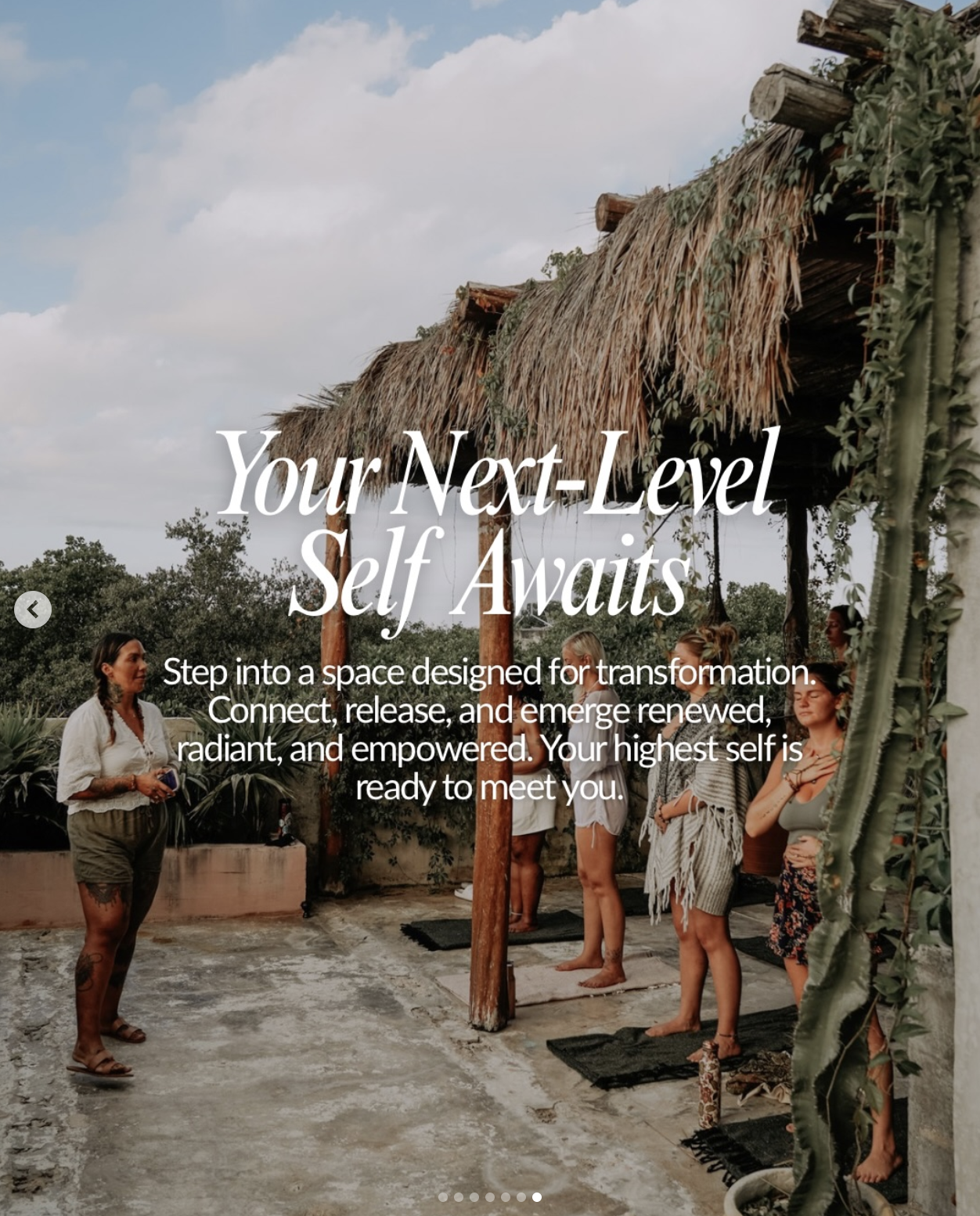 Outdoor yoga space at Casa Coyote