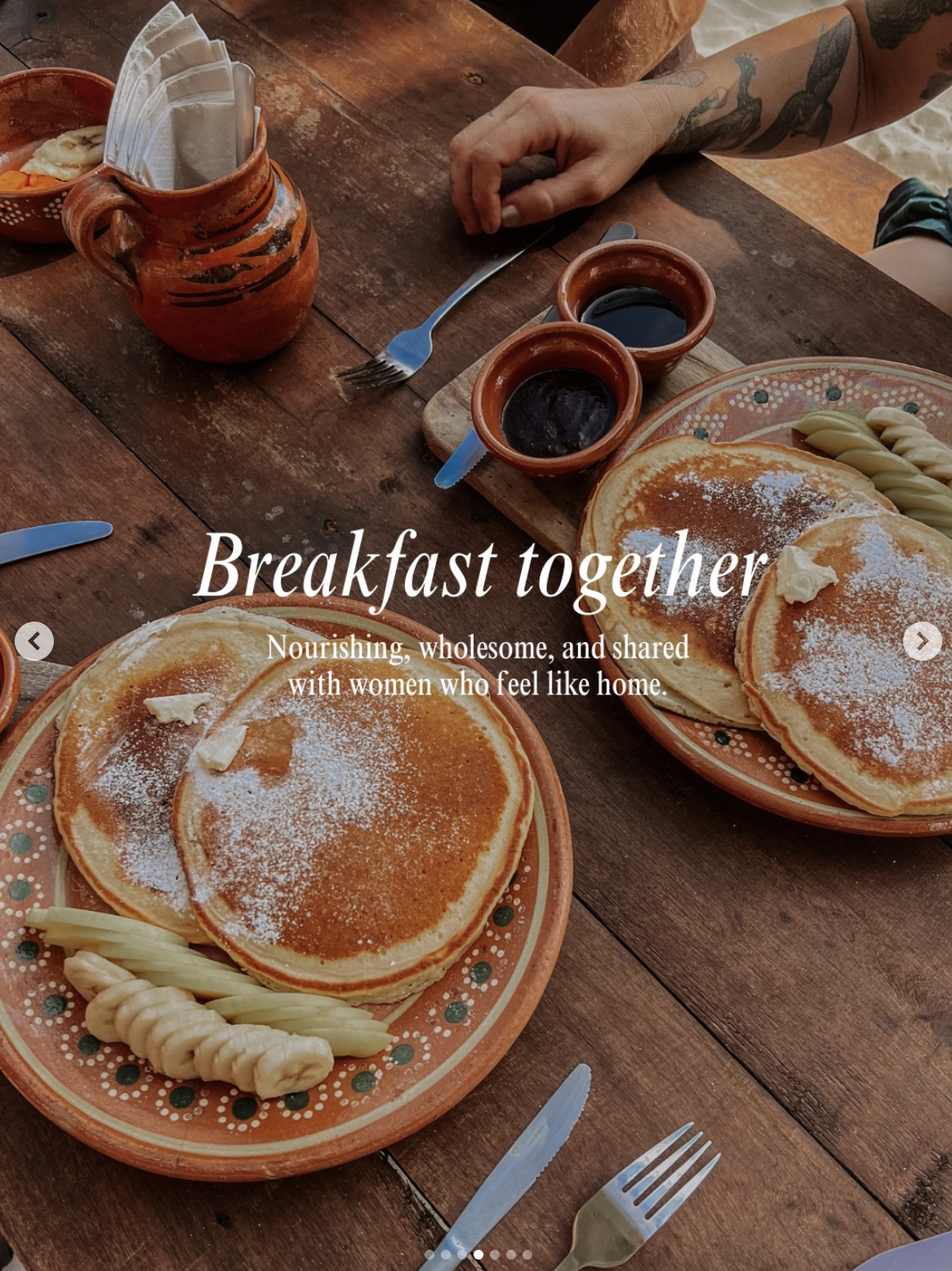 Breakfast together at Ether Hotel