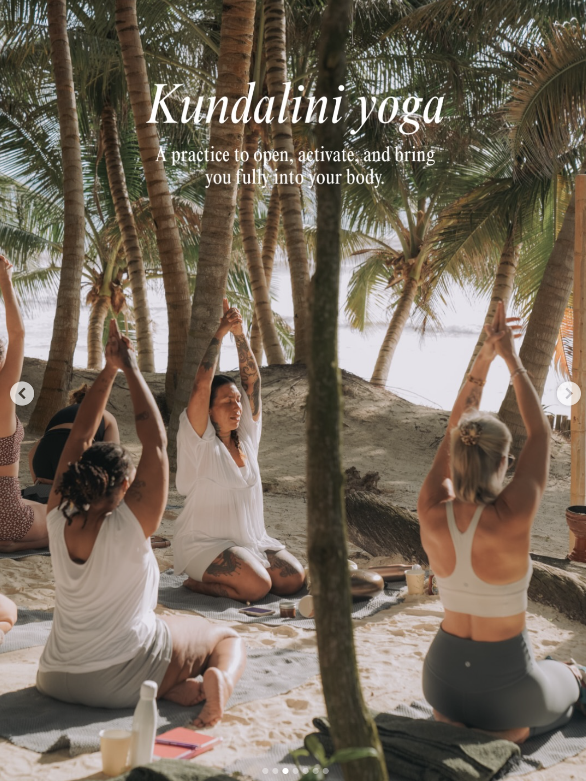 Kundalini yoga on the beach