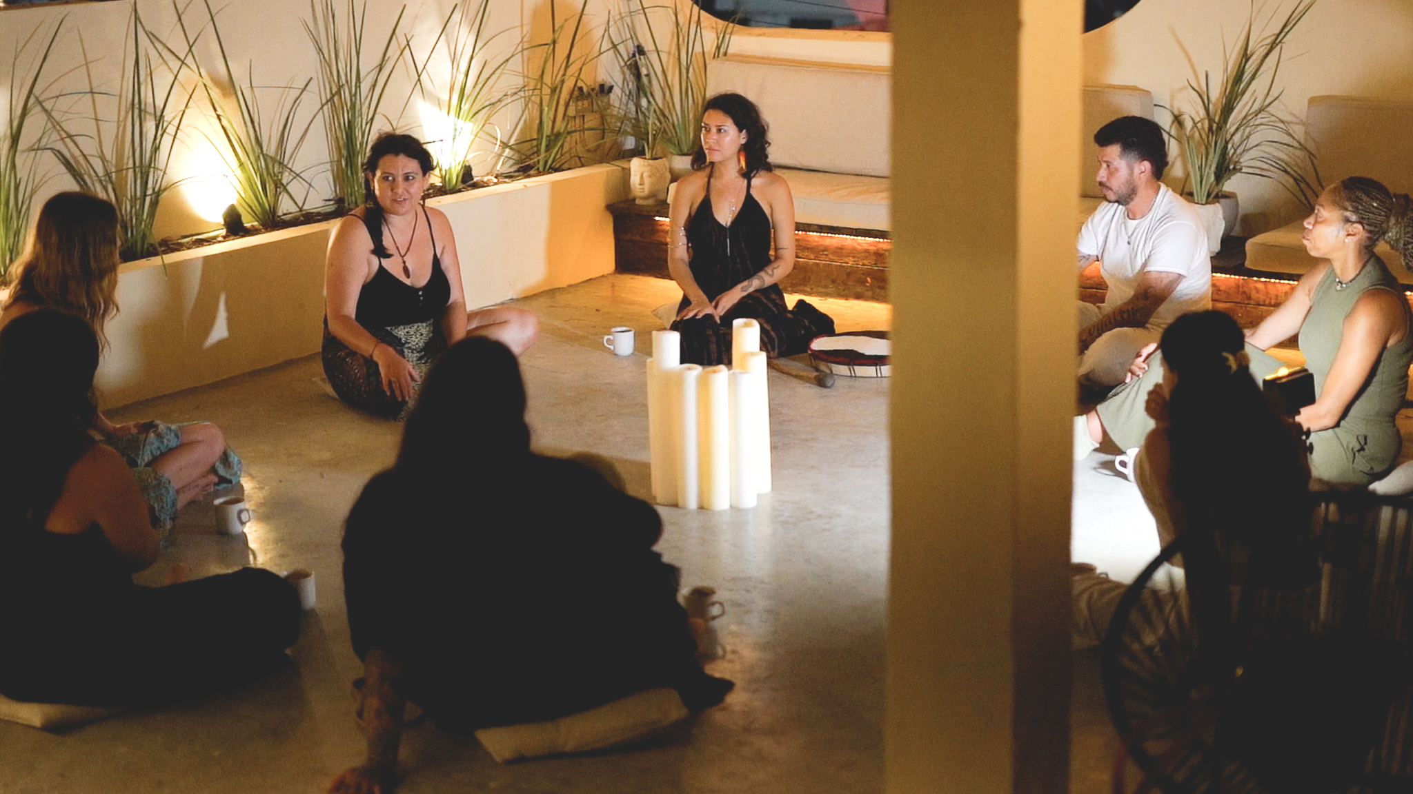 Evening ceremony circle at Hotel Noah