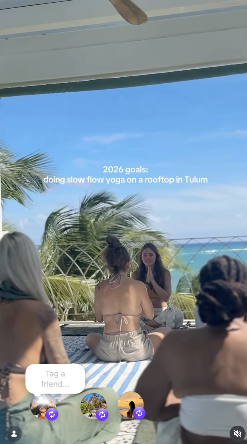 Sana Hotel rooftop yoga session during Sacred Radiance retreat